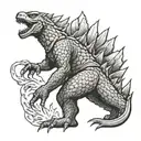 godzilla tattoo design idea