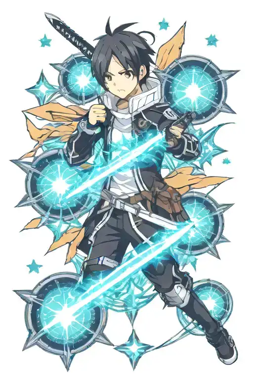 sword art online kirito sword x asuna tattoo design idea