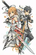 sword art online kirito sword x asuna tattoo design idea