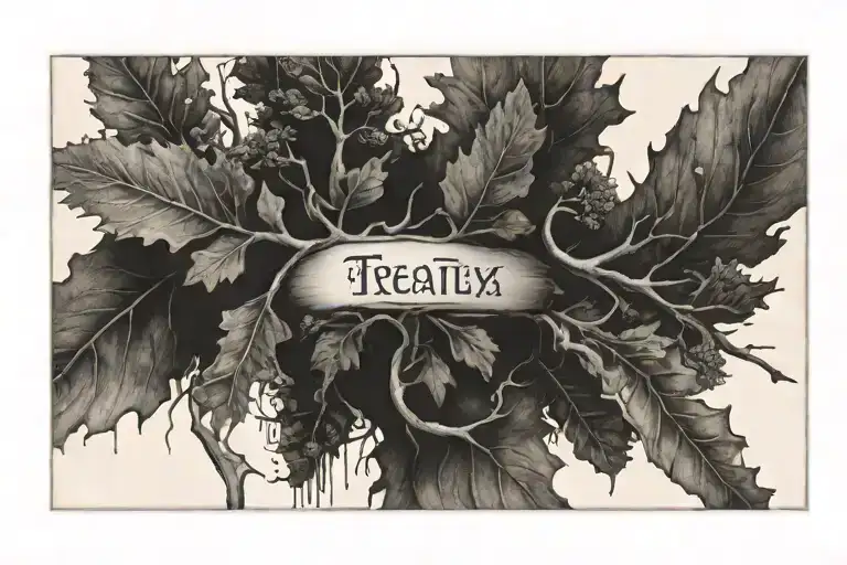 make a tattoo using lyrics from treaty oak revivals in between tattoo design idea