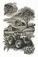 farming tattoo design idea