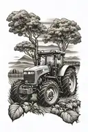 farming tattoo design idea