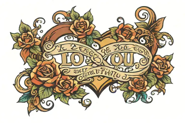 I love you for the infinity of eternity Love of my life tattoo design idea