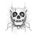 Post Malone barbed wire chainsaw tattoo design idea