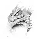 burning sceleton tattoo design idea