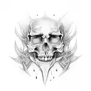 Burning Skeleton tattoo design idea