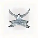 Albatross with spread wings tattoo design idea