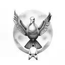 Albatross with spread wings tattoo design idea