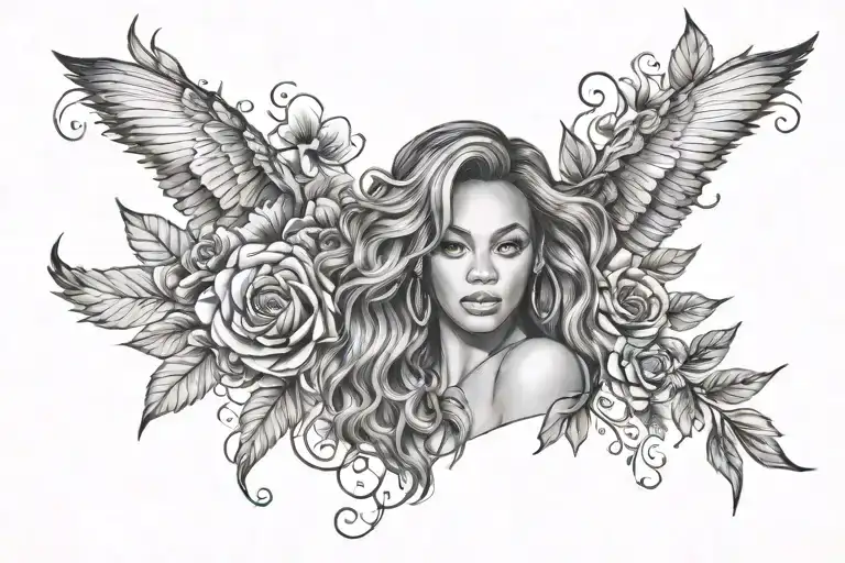Beyonce music themed tattoo tattoo design idea