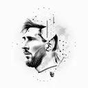 messi ronaldhino world cup  tattoo design idea