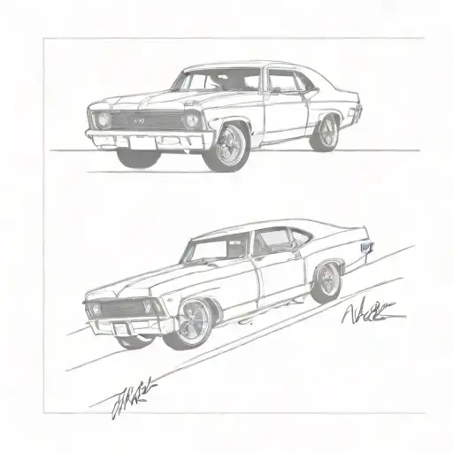 1970 chevy nova tattoo design idea