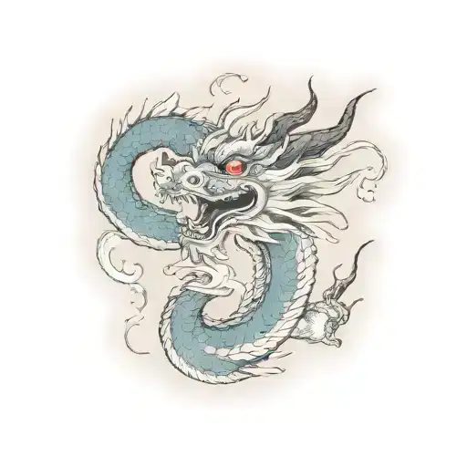 korean dragon tattoo design idea