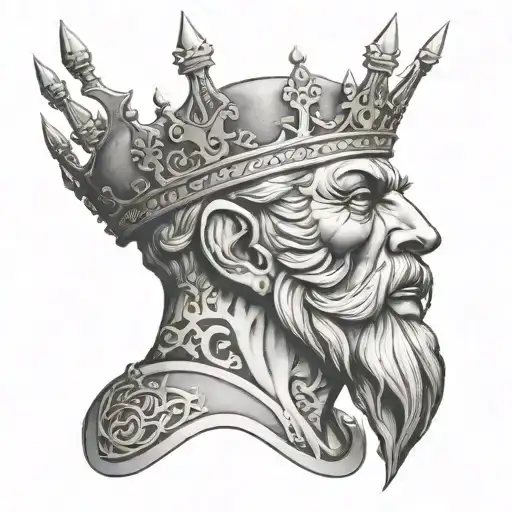 king of my self made man tattoo design idea