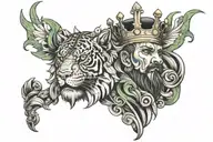 king of my self made man tattoo design idea
