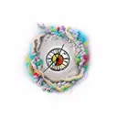 sand clock representing Life and death  tattoo design idea