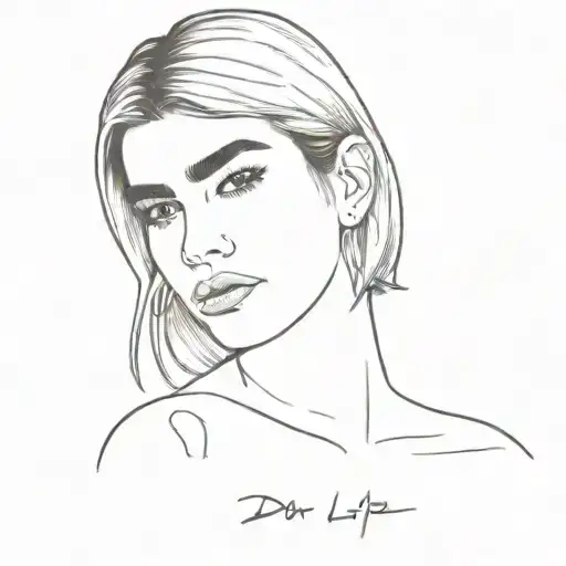 Dua lipa autograf tattoo design idea