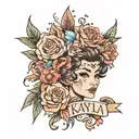 The name kayla tattoo design idea