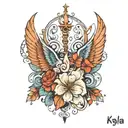 The name kayla tattoo design idea