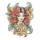 The name kayla tattoo design idea