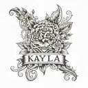 the name kayla tattoo design idea