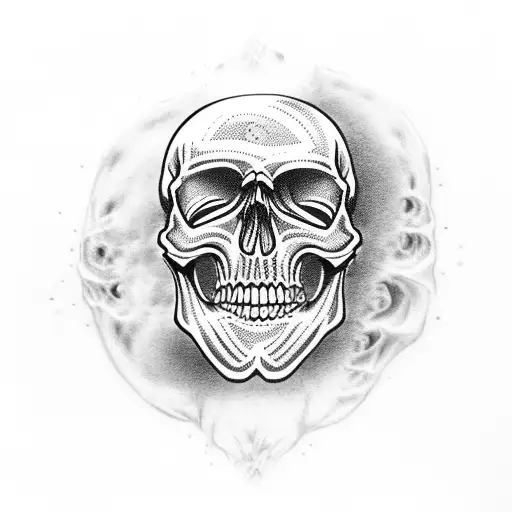 meth pipe skull tattoo design idea