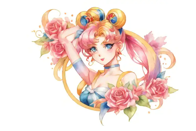 sailor moon tattoo design idea