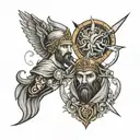 TATTOO FOR MY 2 KIDS THAT THEIR NAMES ARE LEONIDAS AND YIANNIS  tattoo design idea