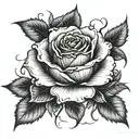 999 with a withered rose  tattoo design idea
