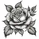 999 with a withered rose  tattoo design idea
