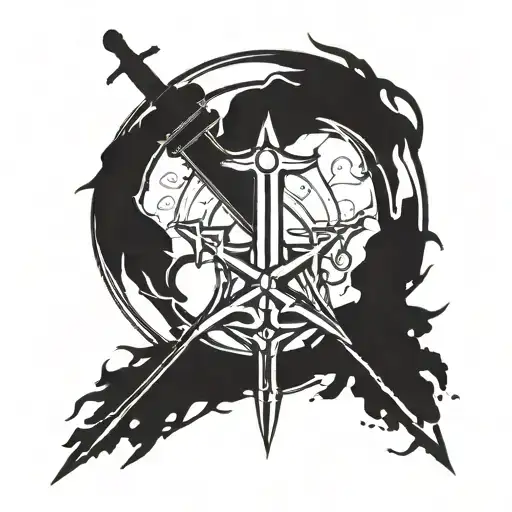 sword art online gaming symbols tattoo design idea