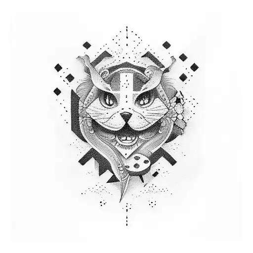 A half-sleeve with the theme that life is a combinations of chances tattoo design idea