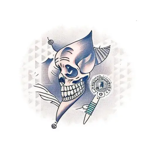 A half-sleeve with the theme that life is a combinations of chances tattoo design idea