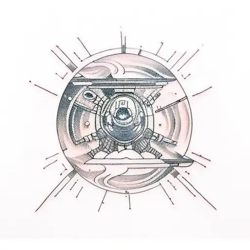 SpaceShips Don't Come Equipped With Rearview Mirrors tattoo tattoo design idea