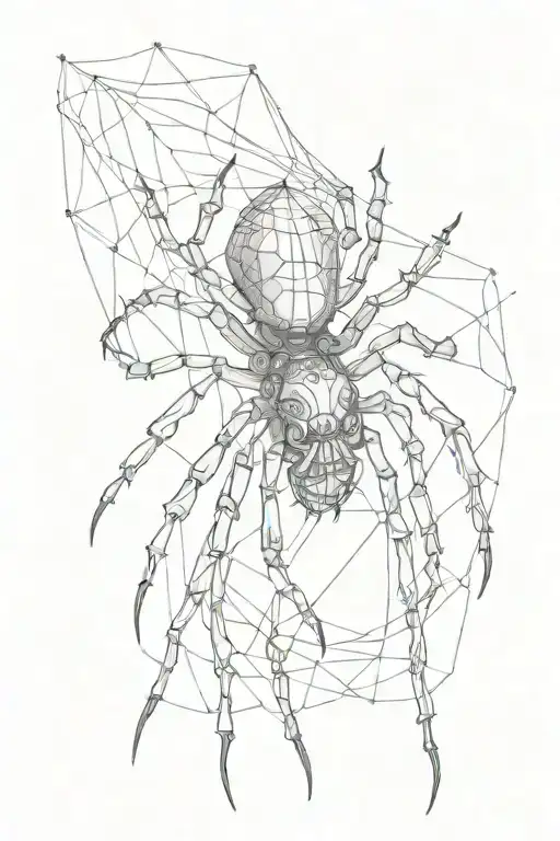 black widow spider tattoo design idea