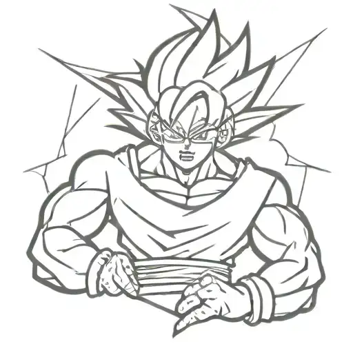 4 star dragonball z tattoo design idea