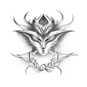 wind and witch tattoo design idea