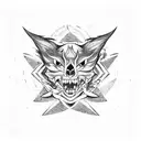 wind and witch tattoo design idea