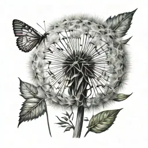  dandelion tattoo design idea