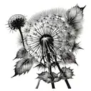  dandelion tattoo design idea