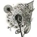  dandelion tattoo design idea
