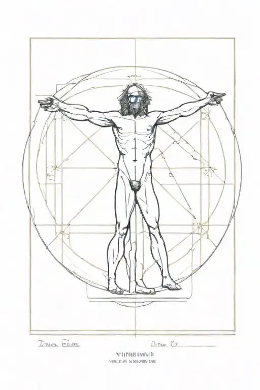 Vitruvian Man tattoo design idea