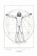 Vitruvian Man tattoo design idea