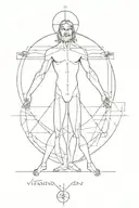 Vitruvian Man tattoo design idea