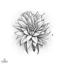 bromeliad tattoo design idea
