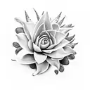 bromeliad tattoo design idea