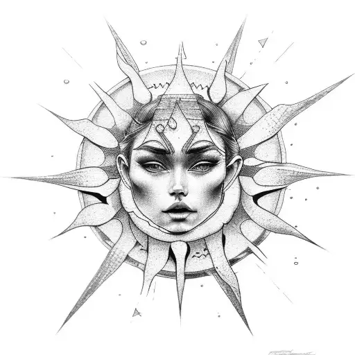 theres sun after rain tattoo design idea