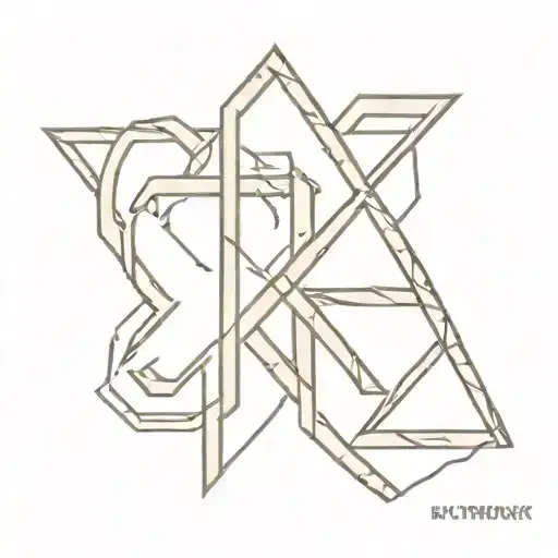 elder futhark runes wrapping tattoo design idea