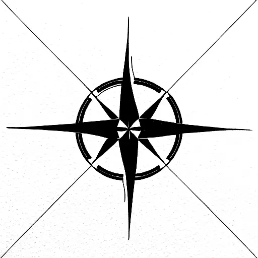 compass rose tattoo design idea
