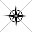 compass rose tattoo design idea