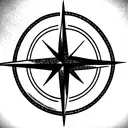 compass rose tattoo design idea